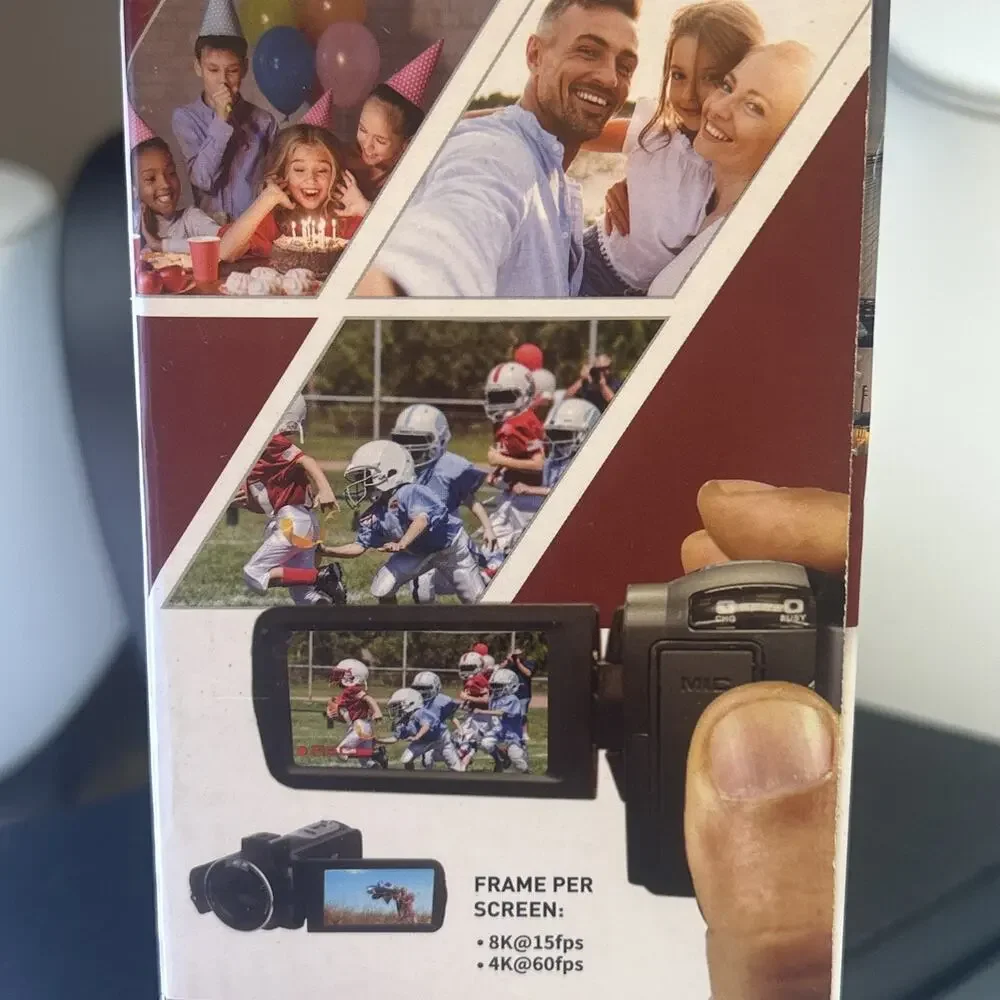 Vivitar 8K Camcorder Record Events 64MP 3 Touchscreen WiFi 18x Zoom Night Vision